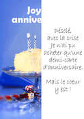 Demi-carte d'anniversaire avec humour